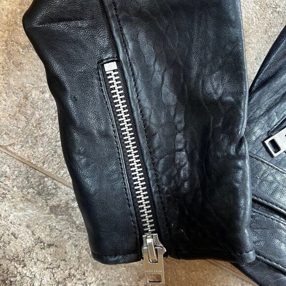 Lucky Brand lamb skin, Black leather jacket.  Women's size M - Picture 7 of 9